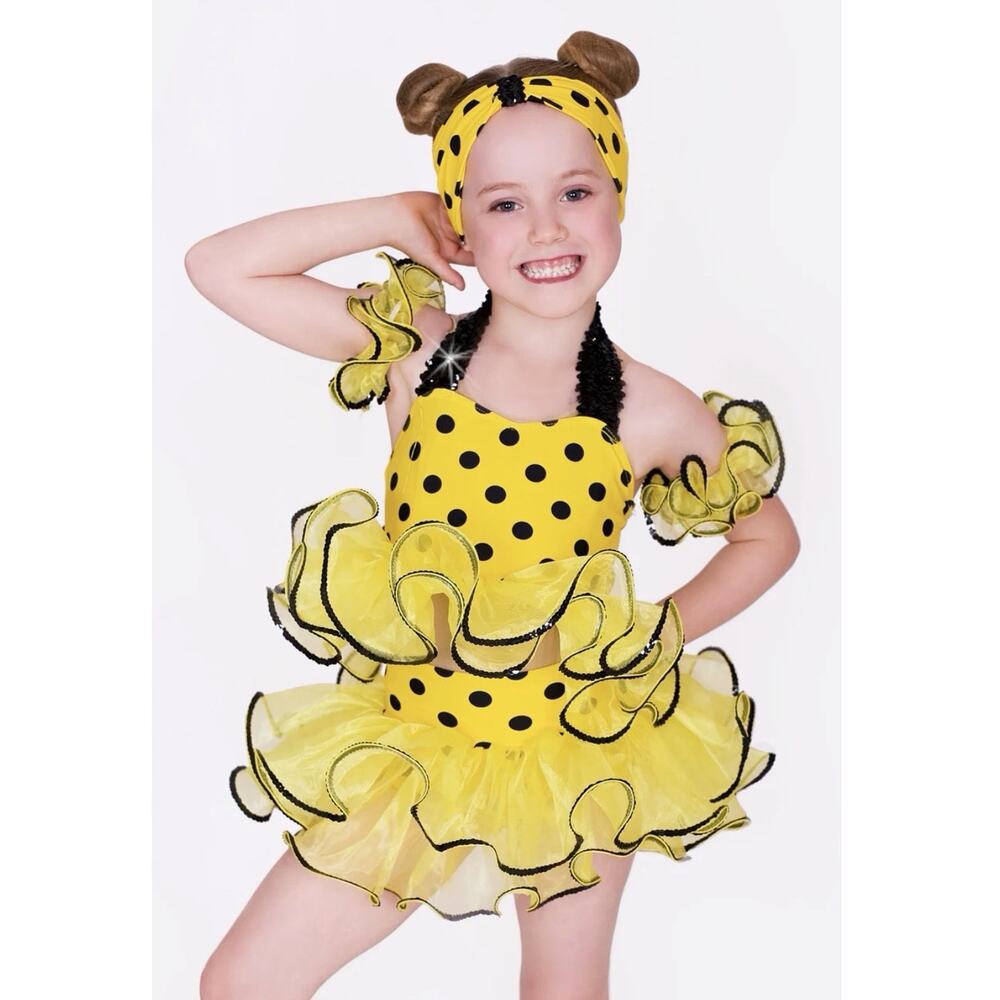 Girls Dance Ballet Tap Bikini Bumble Bee Front & Center A Wish True Large 12-14